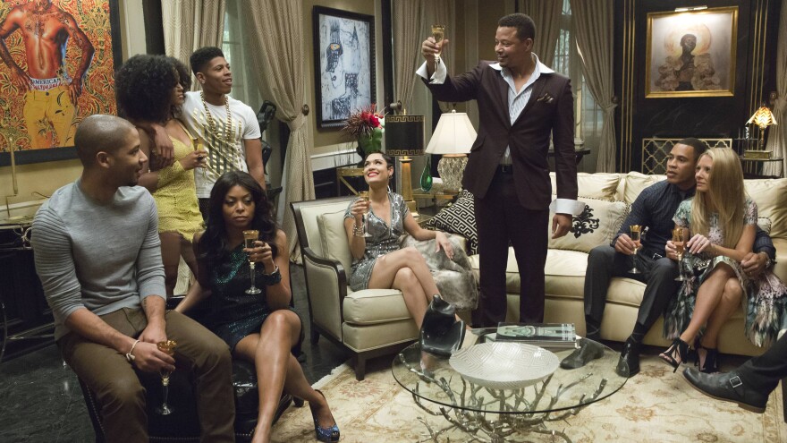 Terrence Howard (center) stars in <em>Empire</em> with (from left): Jussie Smollett, Serayah McNeill, Taraji P. Henson, Bryshere Gray, Grace Gealey, Trai Byers and Kaitlin Doubleday.