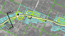 A section of a concept for a KGB Road construction project (Screenshot from DOT)