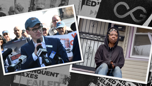 Months after Common Ground organizer Kevin Solomon (left) and Highgrove Holdings tenant Deshawn Harris (right) teamed up, Highgrove tenants voted to "evict" their landlord.