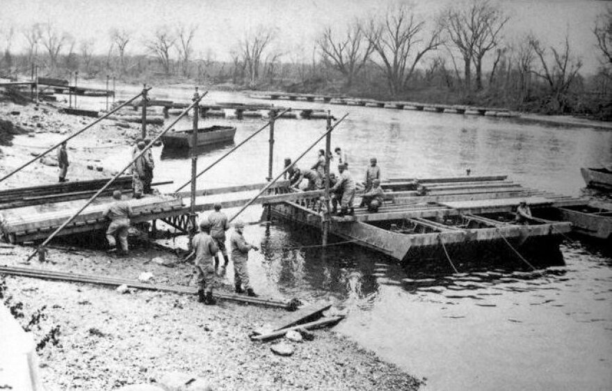 The engineers training area at Camp Ellis in the 1940s. 