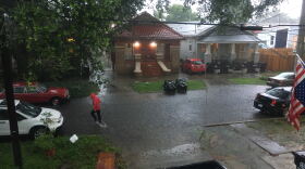 Street flooding in Midcity, New Orleans. June 10, 2020.