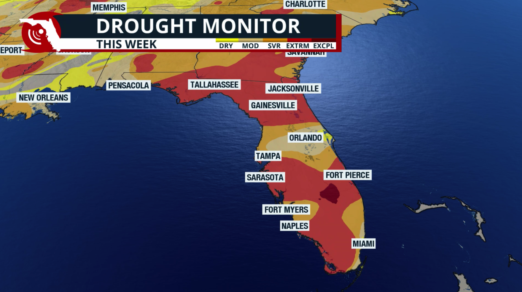 Florida's drought continues to worsen, extreme drought grows 20 percent