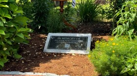 A stone in the St. Peter’s Episcopal Church garden is dedicated to formerly enslaved Hebron residents.