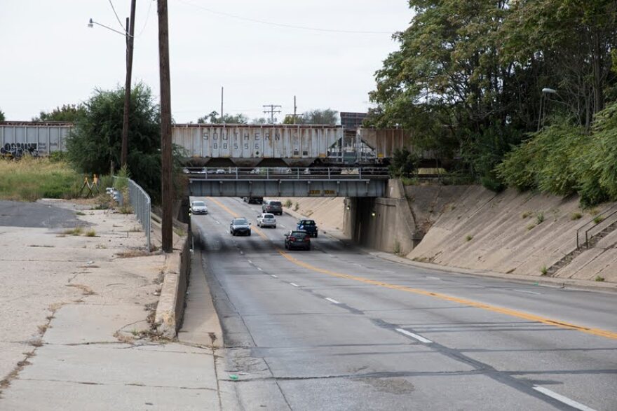 A railroad track is a racial dividing line in Springfield, separating the mostly black east side of the city from the mostly white areas.  