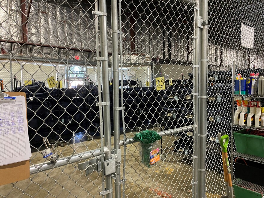 Hamilton County ballots received ahead of election day are kept here in "The Cage."