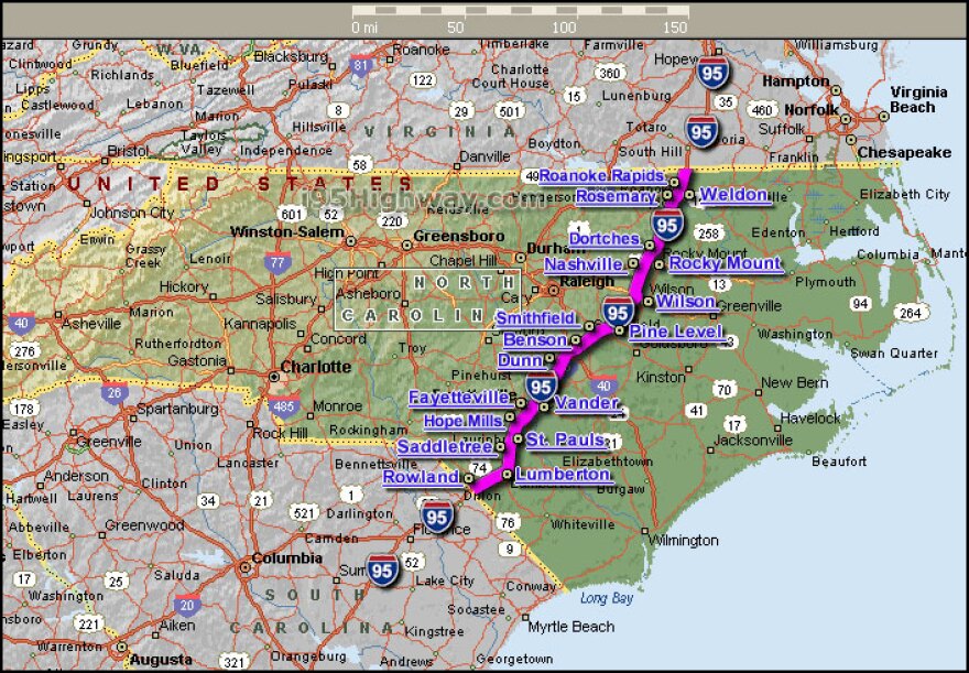 Interstate 95 map