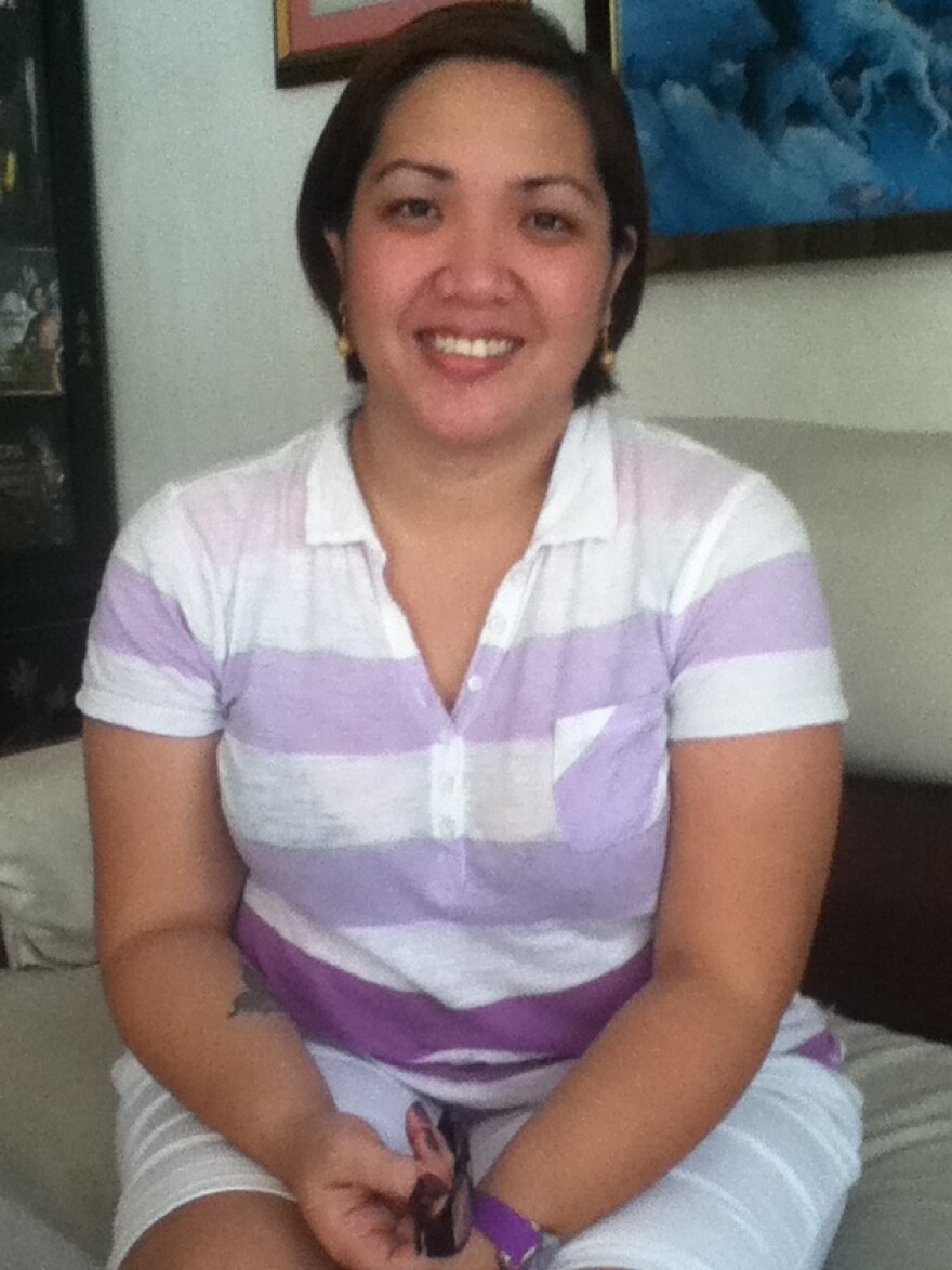 Patricia Ballesteros had to return to the Philippines after her mother passed away in March. She is still waiting to get her papers in order so she can return to the United States and continue working as a nanny in New Jersey.