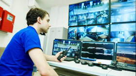 The Cybersecurity Center of the Americas' control room simulates a real-world security operations center. 
