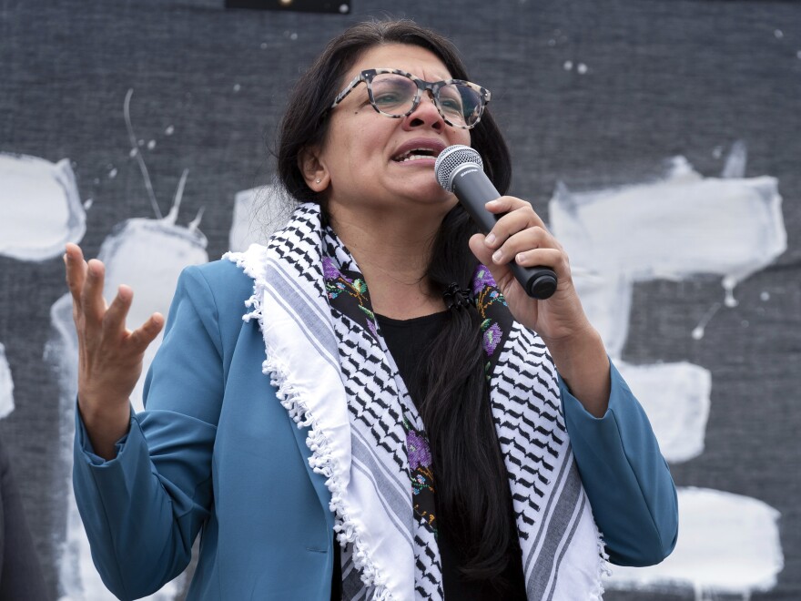 The House will vote Wednesday on a GOP-sponsored measure to censure Rep. Rashida Tlaib, D-Mich., for her comments in response to the war between Israel and Hamas.