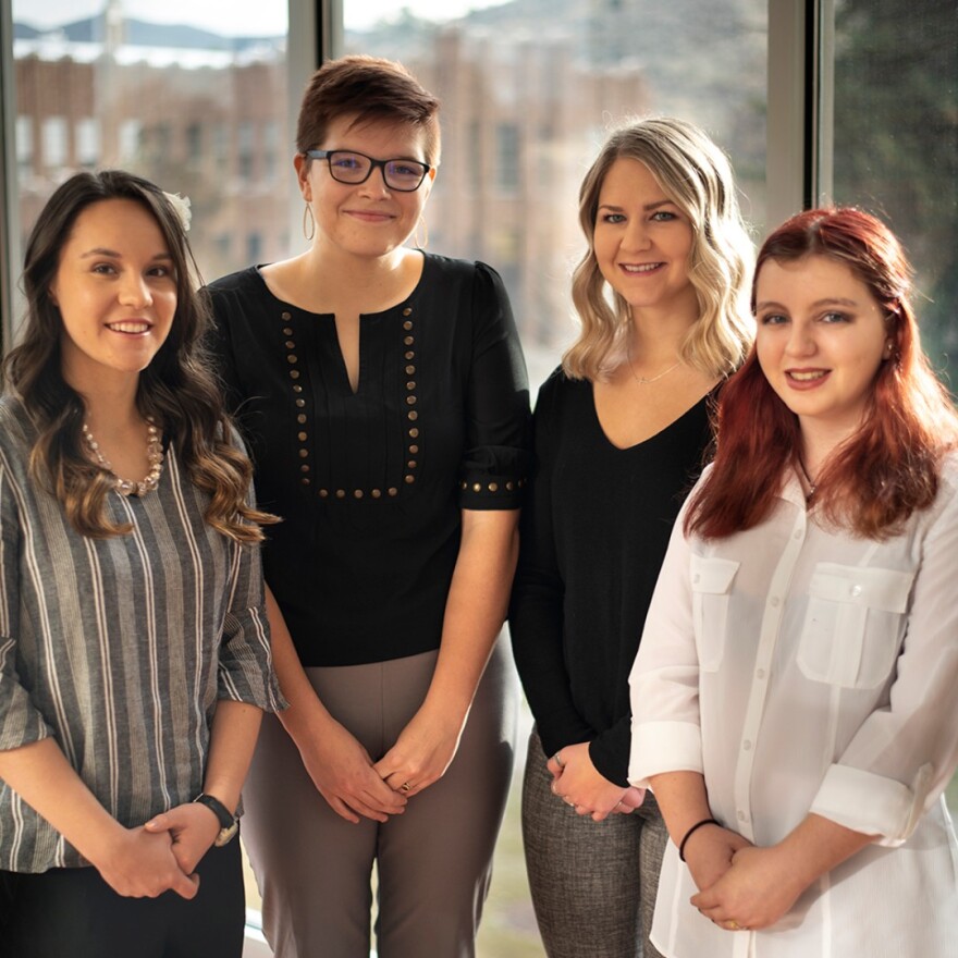 ISU College of Business students Sophia Perry, Kathryn Rose, Dalene Hunter and Ashley French - Featured in the Emmy nominated documentary produced by Forrest Burger.