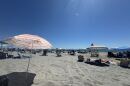A busy summer day at Scarborough Beach.