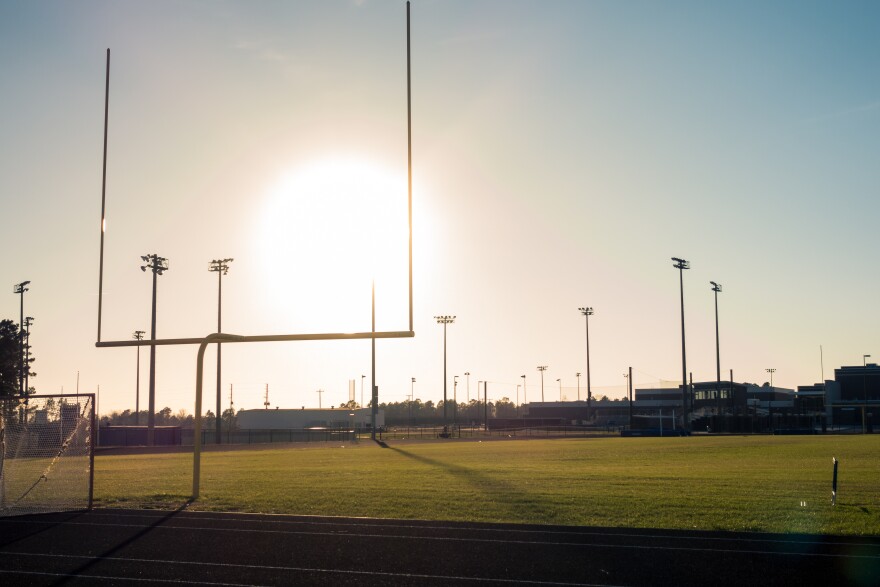 A football field.