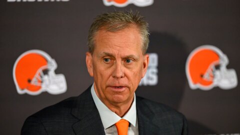 Cleveland Browns new head coach Todd Monken speaks during a news conference at the team's NFL football training facility, Tuesday, Feb. 3, 2026, in Berea, Ohio.