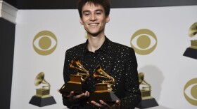Jacob Collier at the 62nd annual Grammy Awards at the Staples Center on Sunday, Jan. 26, 2020, in Los Angeles. (Chris Pizzello/AP)