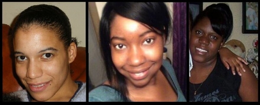 Angela Deskins, Shirellda Terry, and Shetisha Sheeley, victims of this past weekend's triple homicide.