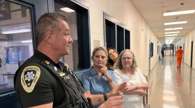 Capt. Brandon Smart leads a tour through the Yellowstone County Detention Facility.