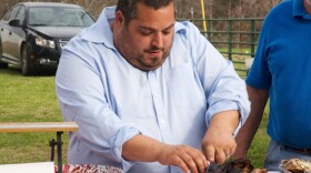 Eric Greenspan cuts up some hog on his new National Geographic Channel show.