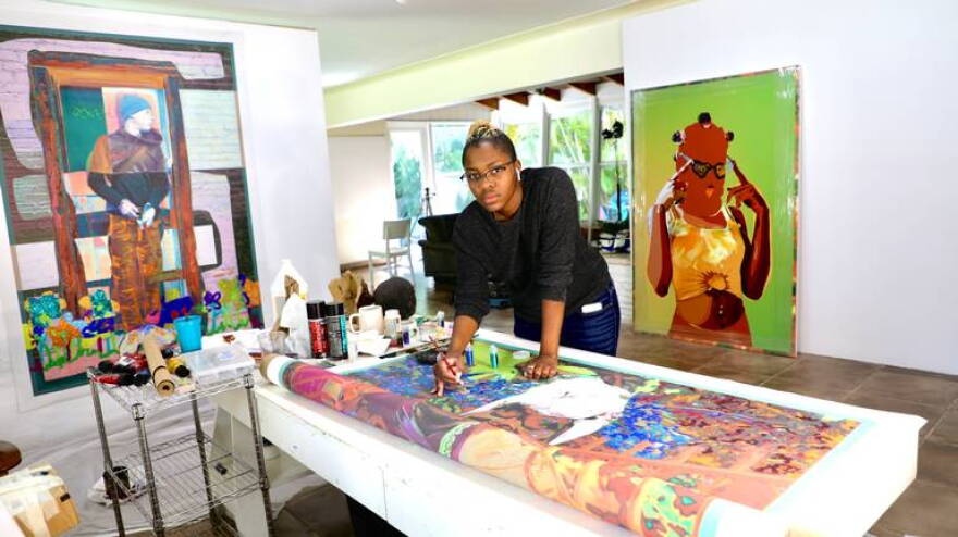 Amani Lewis is a Miami-based artist participating in Artists Open, a county-wide event organized by arts nonprofit Fountainhead Arts.