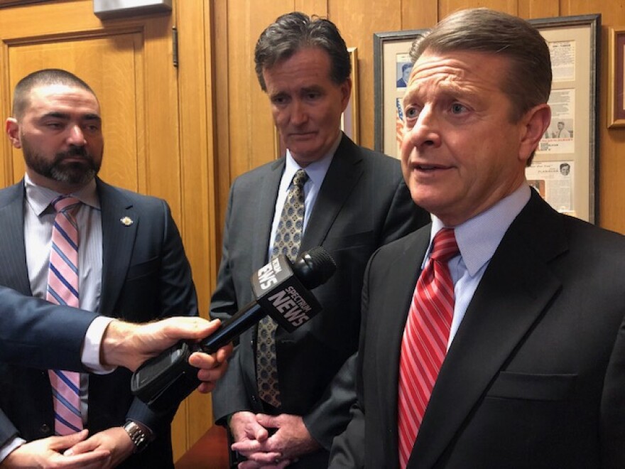 Sen. Fred Akshar, Senate Minority Leader John Flanagan, and Sen. Patrick Gallivan say they are concerned about recent criminal justice changes that ended most forms of cash bail in New York.