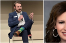 Man on left and woman on right