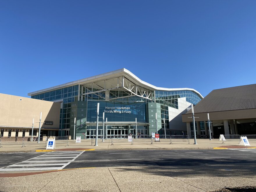 The Kentucky Exposition Center's north wing entrance in November 2020.