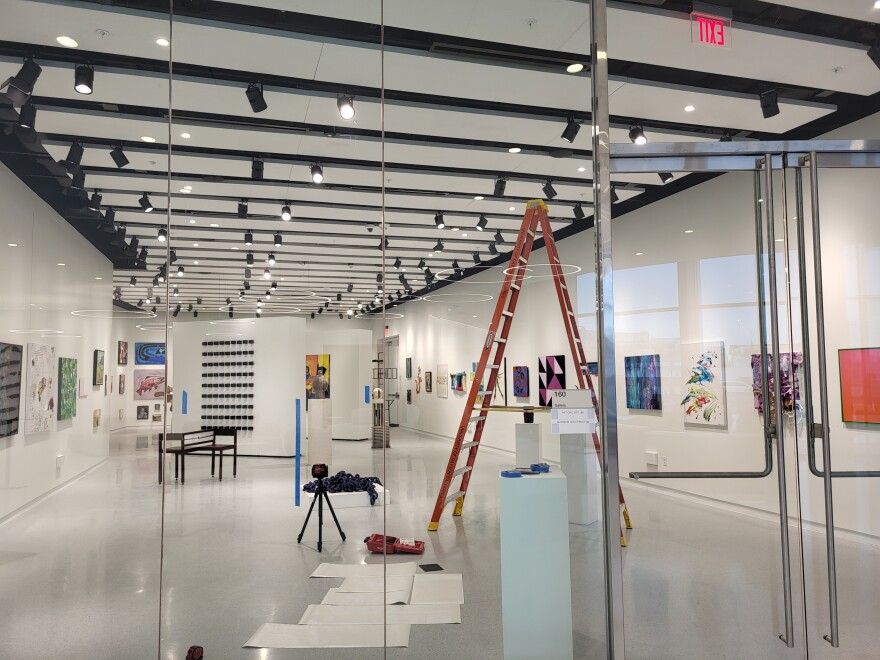 The art gallery is one of 6 different facilities that were combined under one roof at UD's Glass Center.