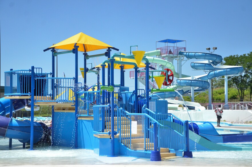 The Springs Aquatic Center includes a play area for younger children, where parents say they feel safe letting their kids explore the slides and splash zones.