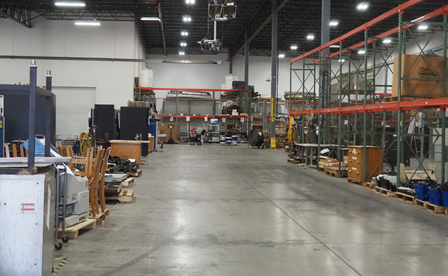 The Indiana Department of Administration surplus warehouse in Indianapolis.