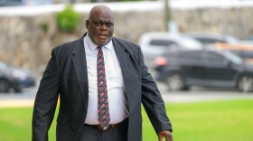 Pictured: Attorney Clive C. Rivers Sr., walks into the Ron de Lugo Federal Building on July 23, 2025.