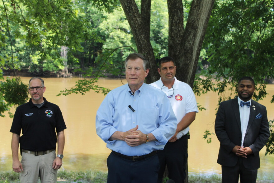 State Insurance Commissioner Mike Causey spoke on hurricane preparedness today at the Exchange Nature Center in Kinston.