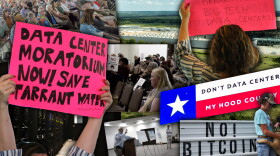 A collage of North Texans' response to data centers.