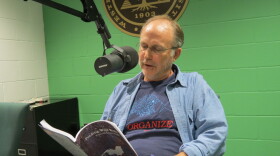 Kalamazoo poet Rob Haight reading from his book 'Feeding Wild Birds' in the WMUK studio.