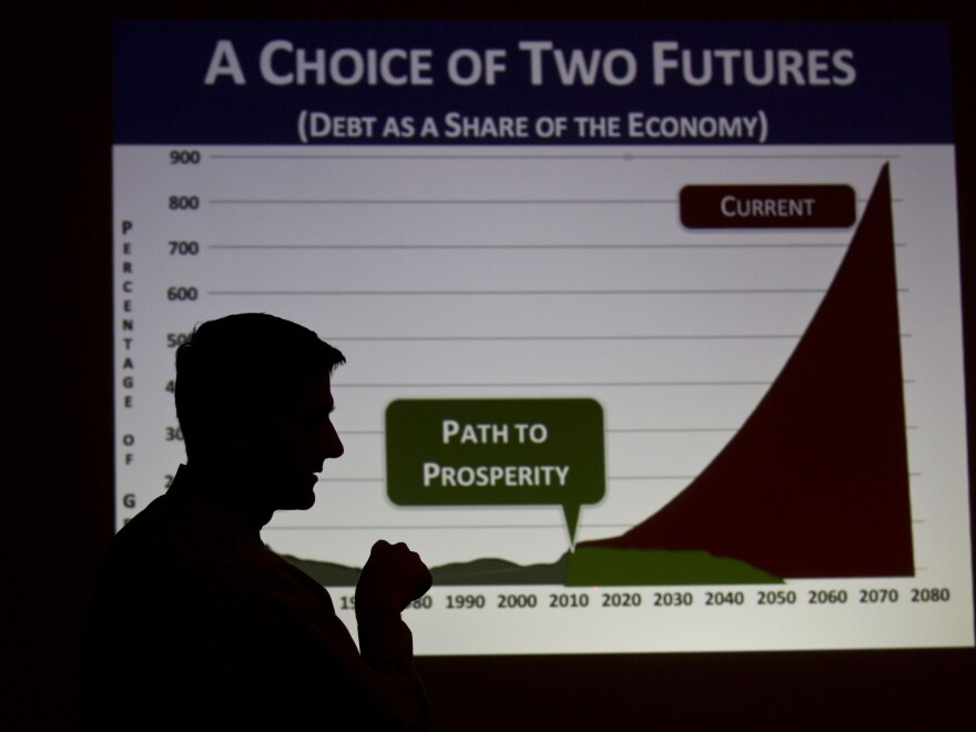 Rep. Paul Ryan, R-Wis., discusses Medicare, Medicaid and the federal budget last year, in Kenosha, Wis.