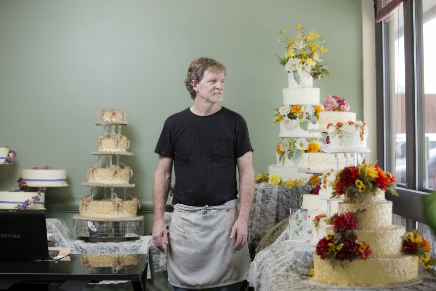 Jack Phillips, owner of Masterpiece Cakeshop in Lakewood, Colo., is one of the bakers who does not want to bake wedding cakes for same-sex couples, saying it violates his religious beliefs.