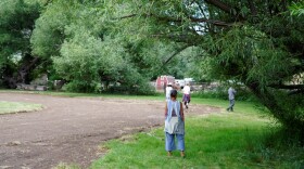 With construction of a new campsite at Wasatch Mountain State Park underway, concerned residents walk among trees they don't want to see cut down at the site.