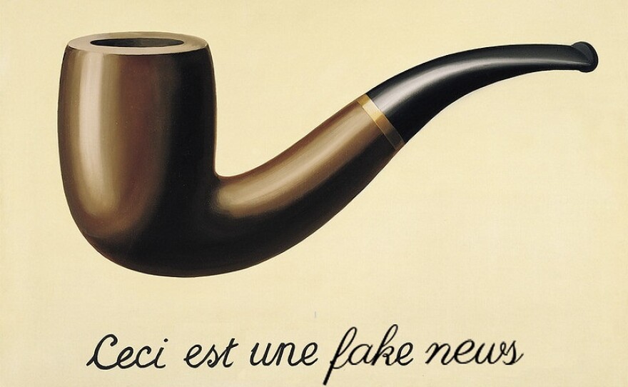 Ceci est une fake news, image for Hyperallergic, April Fools Day 2017