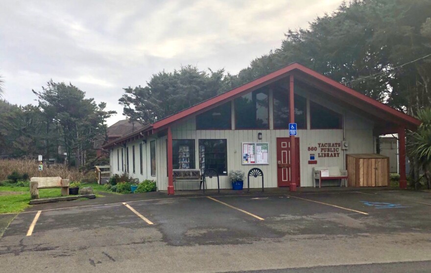 Front view of a rural public library