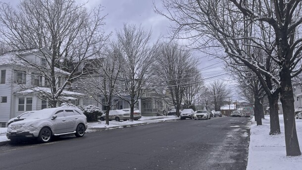 The Feb. 22-23 snowstorm appeared to fall short of predictions in many areas of Northeast Pennsylvania, as here on South Main Street in Wilkes-Barre, Monday morning.
