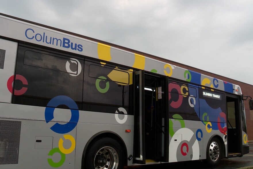The "Dancing C's" can be seen on buses and bike racks around Columbus.