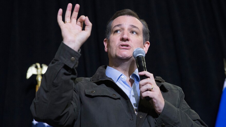 Republican presidential candidate Sen. Ted Cruz, R-Texas, campaigns in Wisconsin on Thursday.