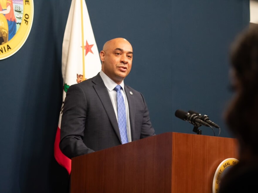 Joe Stephenshaw, California Director of Finance, delivers the 2026-27 budget proposal presentation on Jan. 9, 2026.