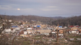 West Liberty, Kentucky, in 2012, one week after an EF3 tornado tore through the town, causing death and destruction.
