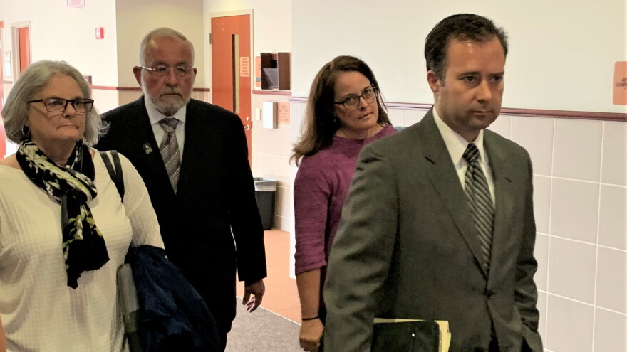 Former Michigan State University Dean William Strampel on the final day of his Ingham County trial. The jury convicted him of one felony and two misdemeanors. 