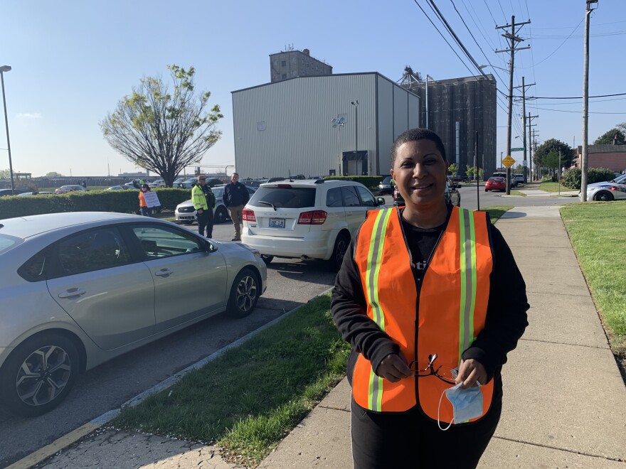 Terra Leavell, president of the Black Community Development Corporation, helped organize Saturday's testing event.