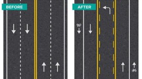 This graphic shows the planned lane changes on 2nd Street (KY 315) in Henderson