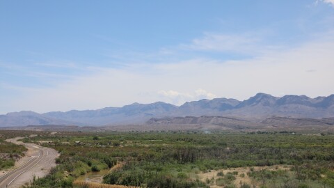 A stretch of the Rio Grande in southern Presidio County where the Trump administration is seeking to build a 30-foot-tall border wall.