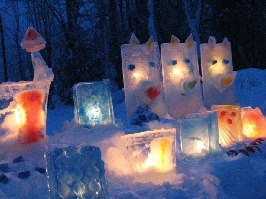 Les Brake ice sculptures