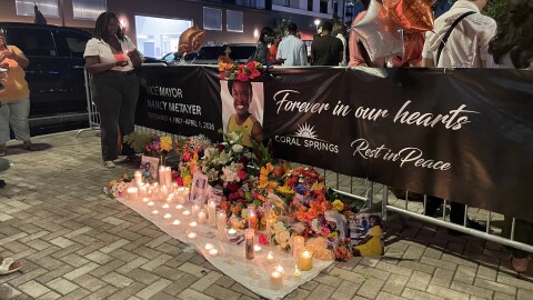 A memorial for slain Coral Springs vice mayor Nancy Metayer Bowen