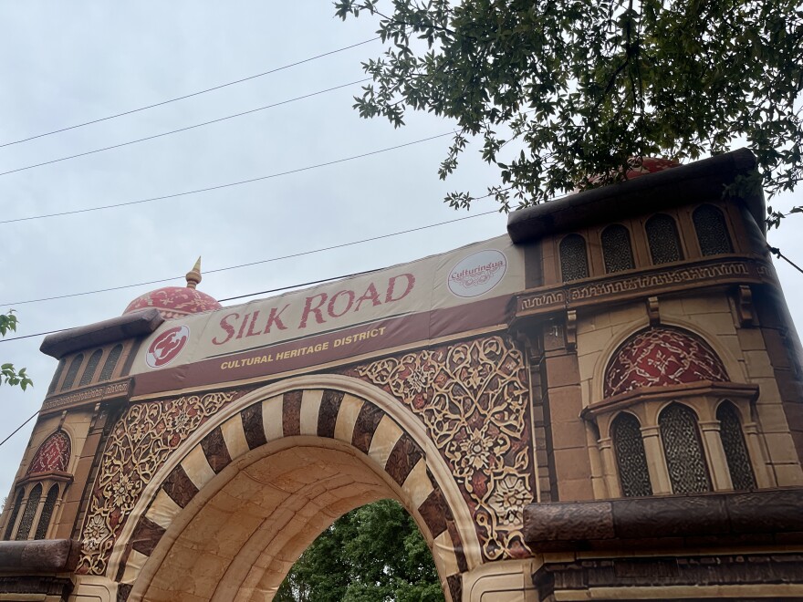 Entryway to the Inaugural Silk Road Festival in San Antonio
