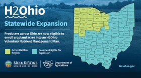 A map showing all 88 counties in Ohio that the H2Ohio program now serves.